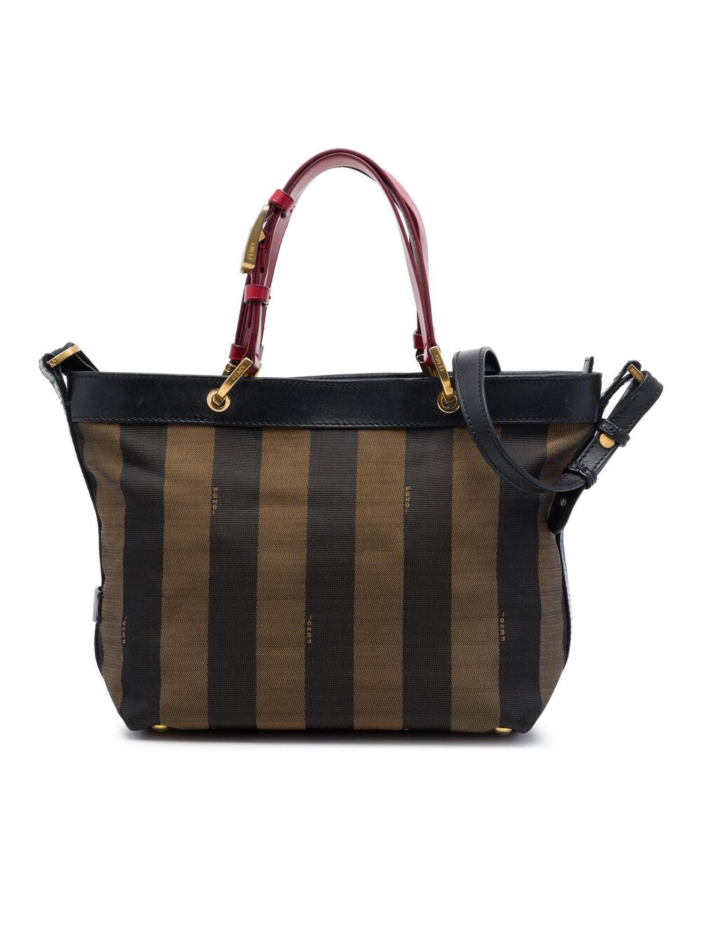 Fendi Canvas Pequin Stripe Satchel Pre- #292538F68B